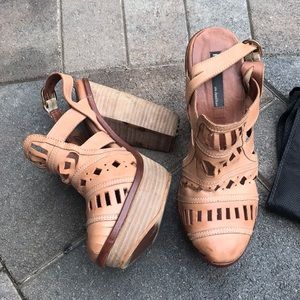 Miista tan cutout heels